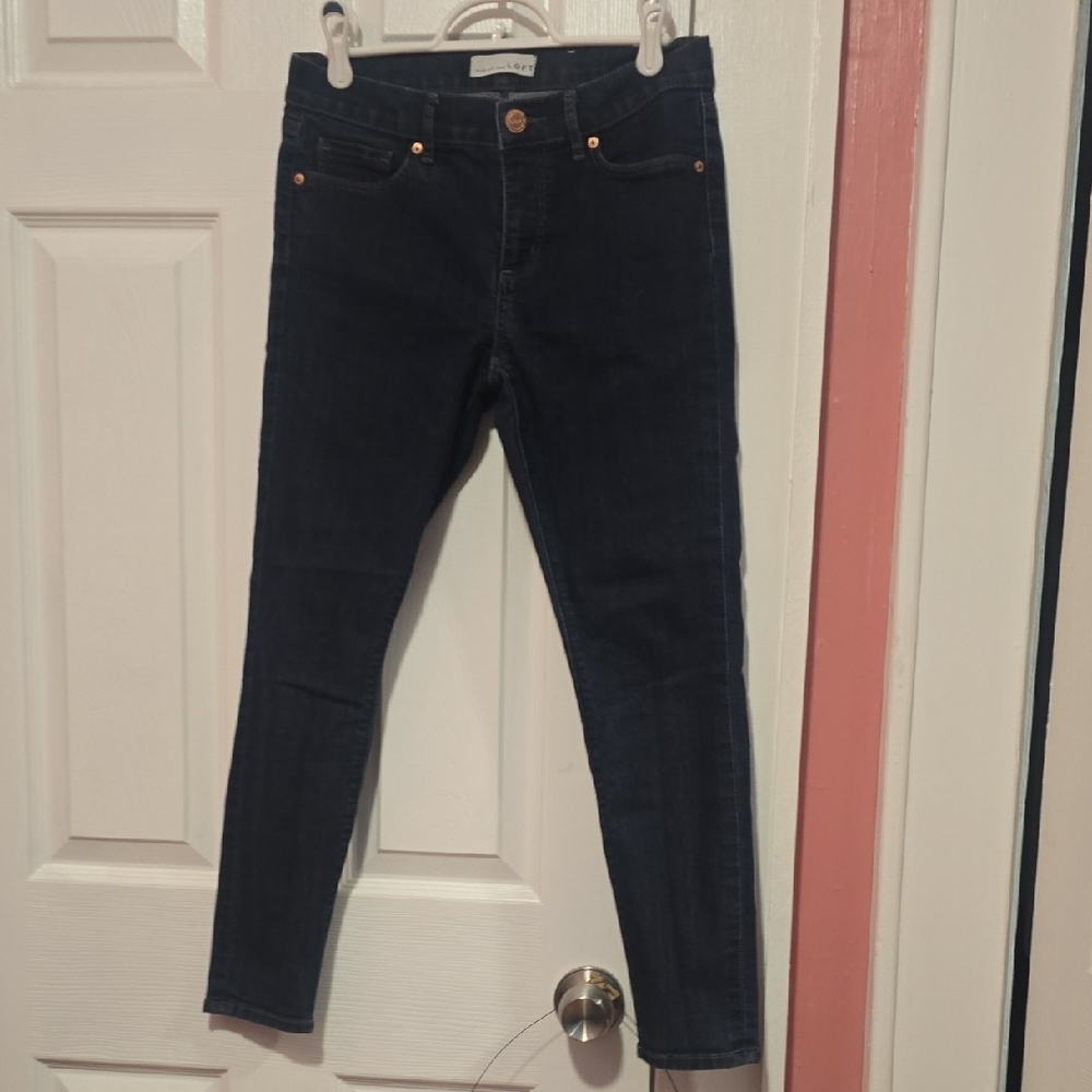LOFT Dark Blue Skinny Jeans
